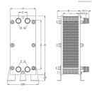 Lemezes hőcserélő Power X-PWT 411-VA - 75 kW - 70°C