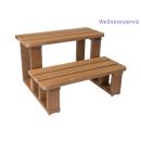 Vitalspa thermowood lépcső medencékhez, világos barna