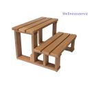 Vitalspa thermowood lépcső medencékhez, világos barna