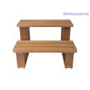 Vitalspa thermowood lépcső medencékhez, világos barna