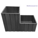 Vitalspa Thermowood lépcsős virágláda antracit